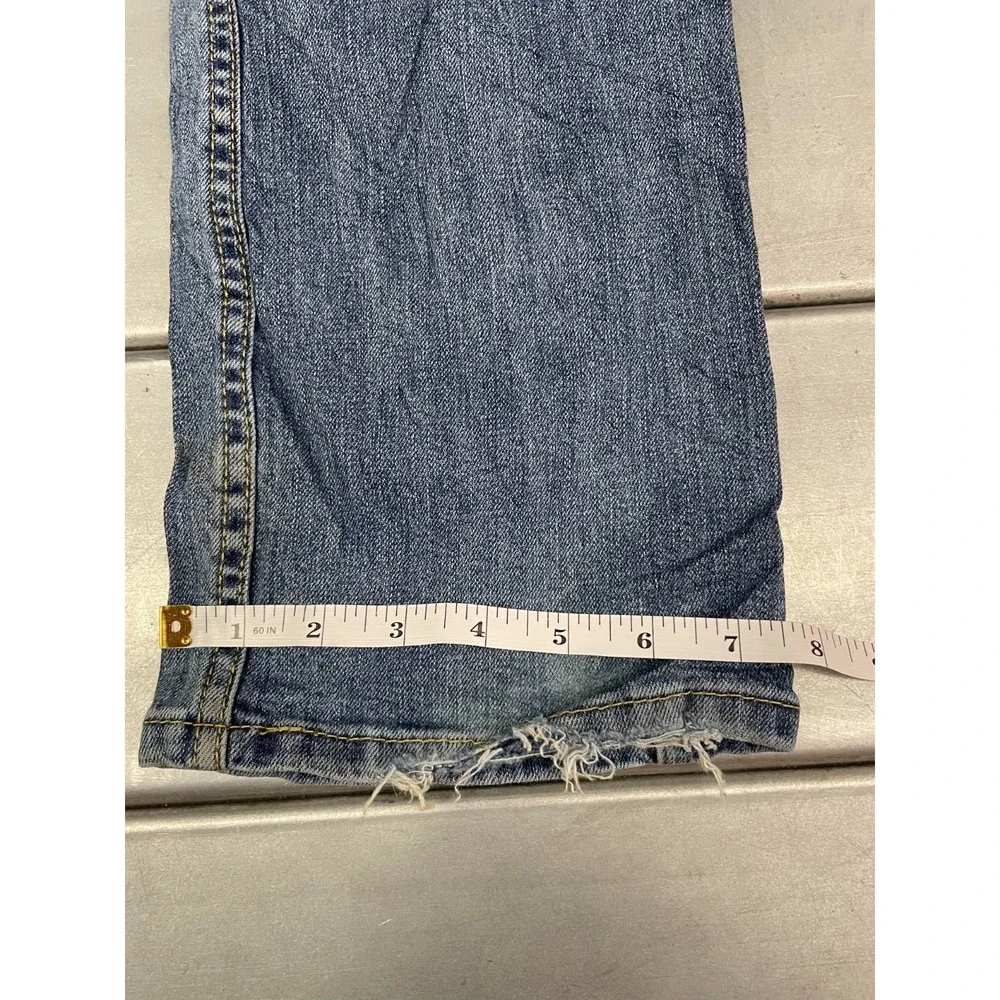 Levis 514 Jeans Mens 33X32‎ Blue Medium Wash Denim Straight Leg Distressed